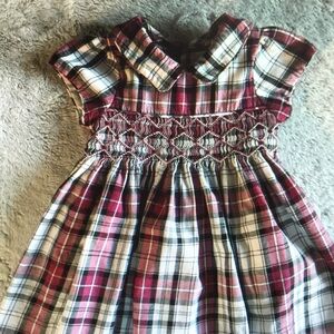 Smocked plaid dress